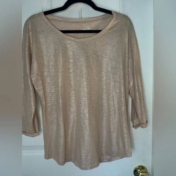 J. Crew Rose Gold Vintage Cotton T-Shirt Size Small - Picture 2 of 8